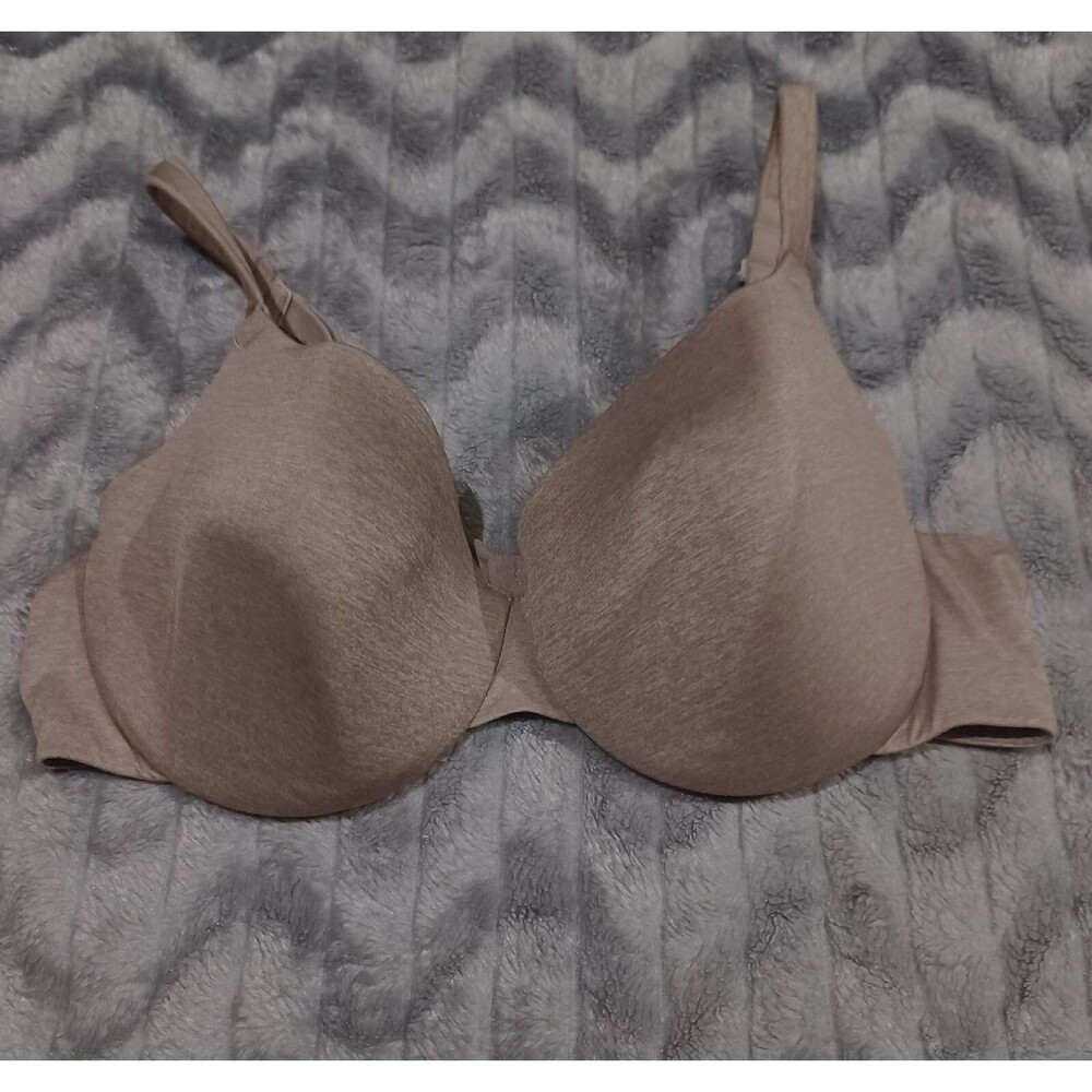 Cacique Womens Size 42D Tan True Embrace Padded T Shirt Bra With Underwire